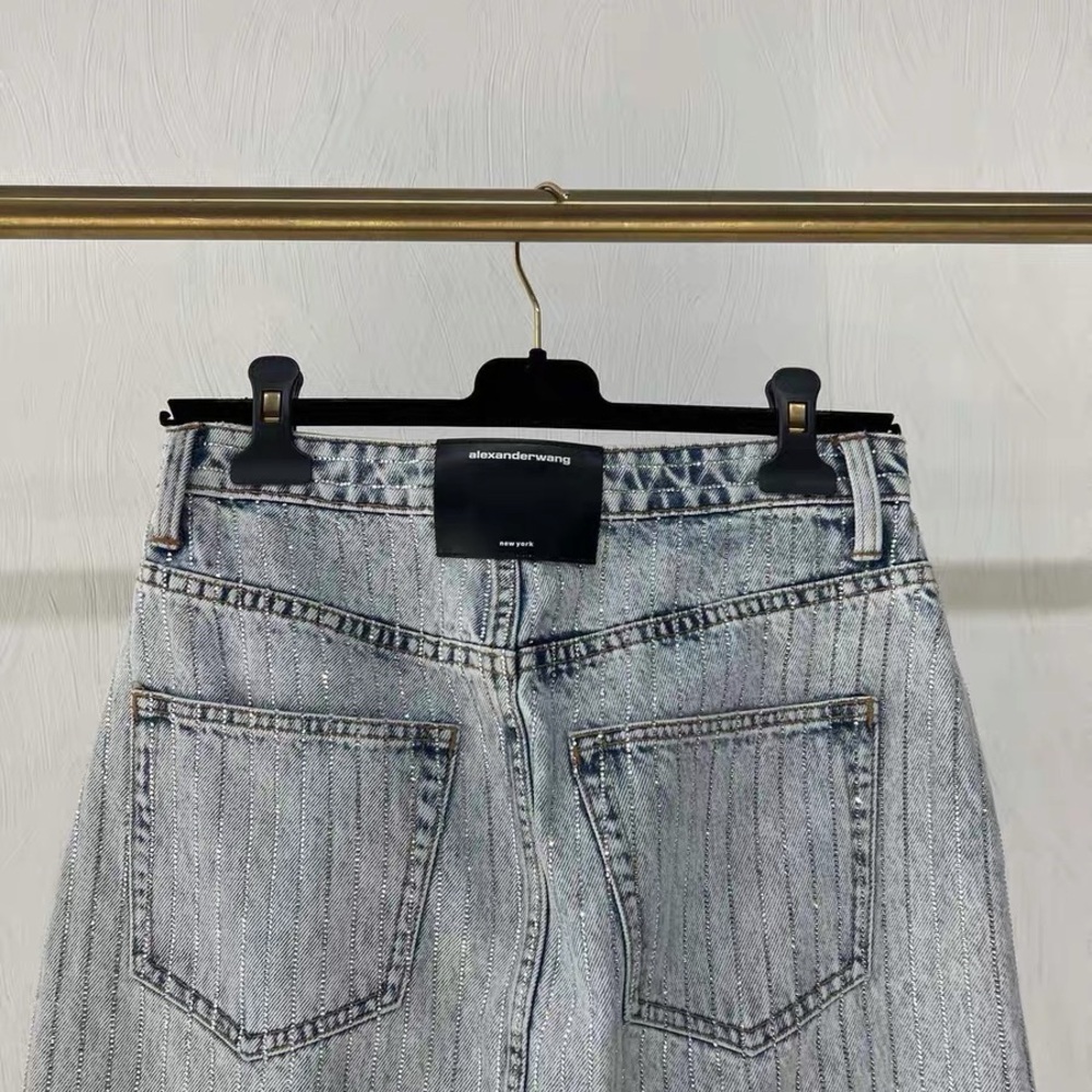 🚩steal authentic Alexander Wang Light Blue Denim Pencil Skirt - Picture 4 of 6